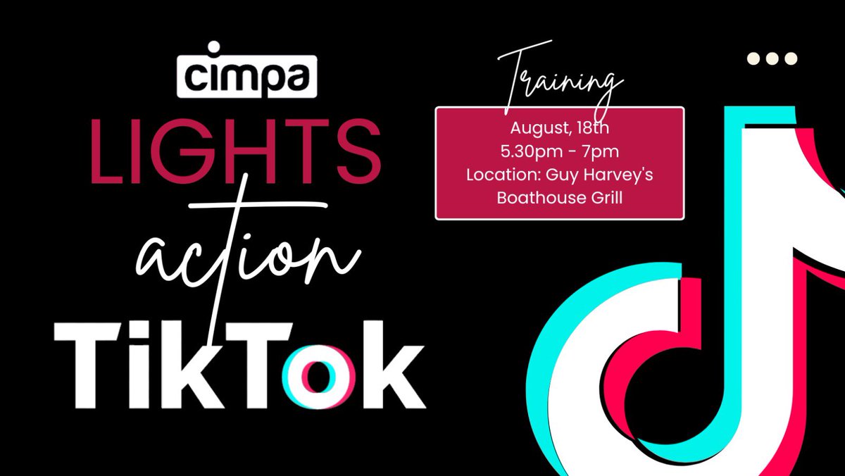 Join us for a fun and interactive Tik Tok masterclass! 

Thursday 18 August at Guy Harvey’s Boathouse Grill, on the waterfront in George Town.

Find out more and register now at cimpa.ky/product/tik-to…