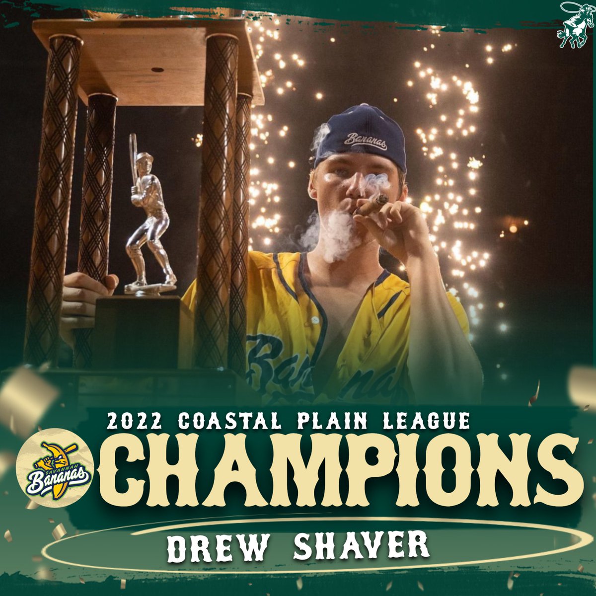 🏆𝘽𝙖𝙣𝙖𝙣𝙖𝙡𝙖𝙣𝙙 𝘾𝙃𝘼𝙈𝙋𝙎🏆
CONGRATS to Coach <a href="/Tyle_Hank4/">Tyle Hankins</a> and <a href="/DrewShaver4/">Roost</a> on winning the 𝘊𝘗𝘓 𝘊𝘩𝘢𝘮𝘱𝘪𝘰𝘯𝘴𝘩𝘪𝘱 with the <a href="/TheSavBananas/">Savannah Bananas</a>!🍌

#DroverDUB x #DroverNation🏇