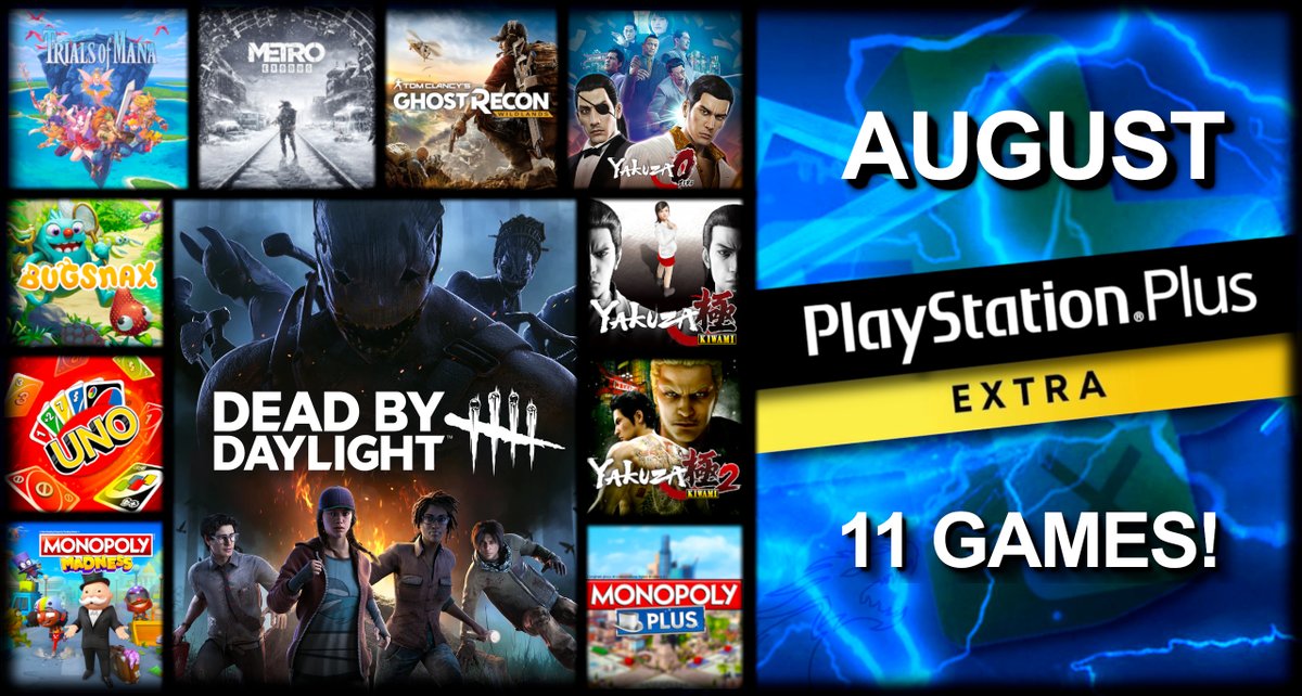 Mannitugames's tweet photo. UPDATE! #PSPlus EXTRA Games AUGUST 2022 💙
11 GAMES!
#PSPlusExtra #PSPlusPremium #PlayStationPlus #PlayStation5 #PlayStation4 #PS4 #PS5 #PSStore #PSnews #Playstationnews #freePSgames #psplusaugust #PlayStation #PSPlusExtraAugust #playstationplusextra #psextra #playstationextra https://t.co/iNIYfeoSg0