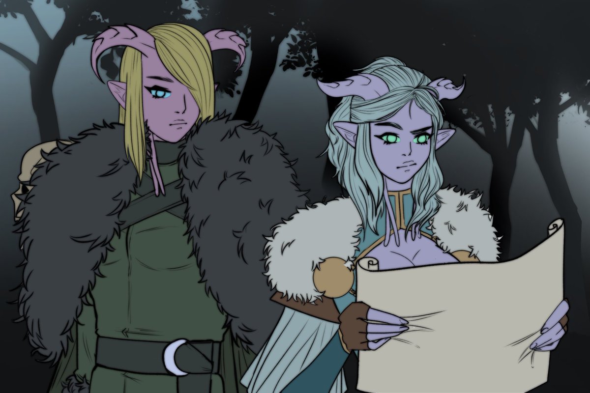 7DVLS's tweet photo. [wip] frey and nym are lost. help them.
[nym, on the right, belongs to @elwurd!] https://t.co/DGTksTR9PU