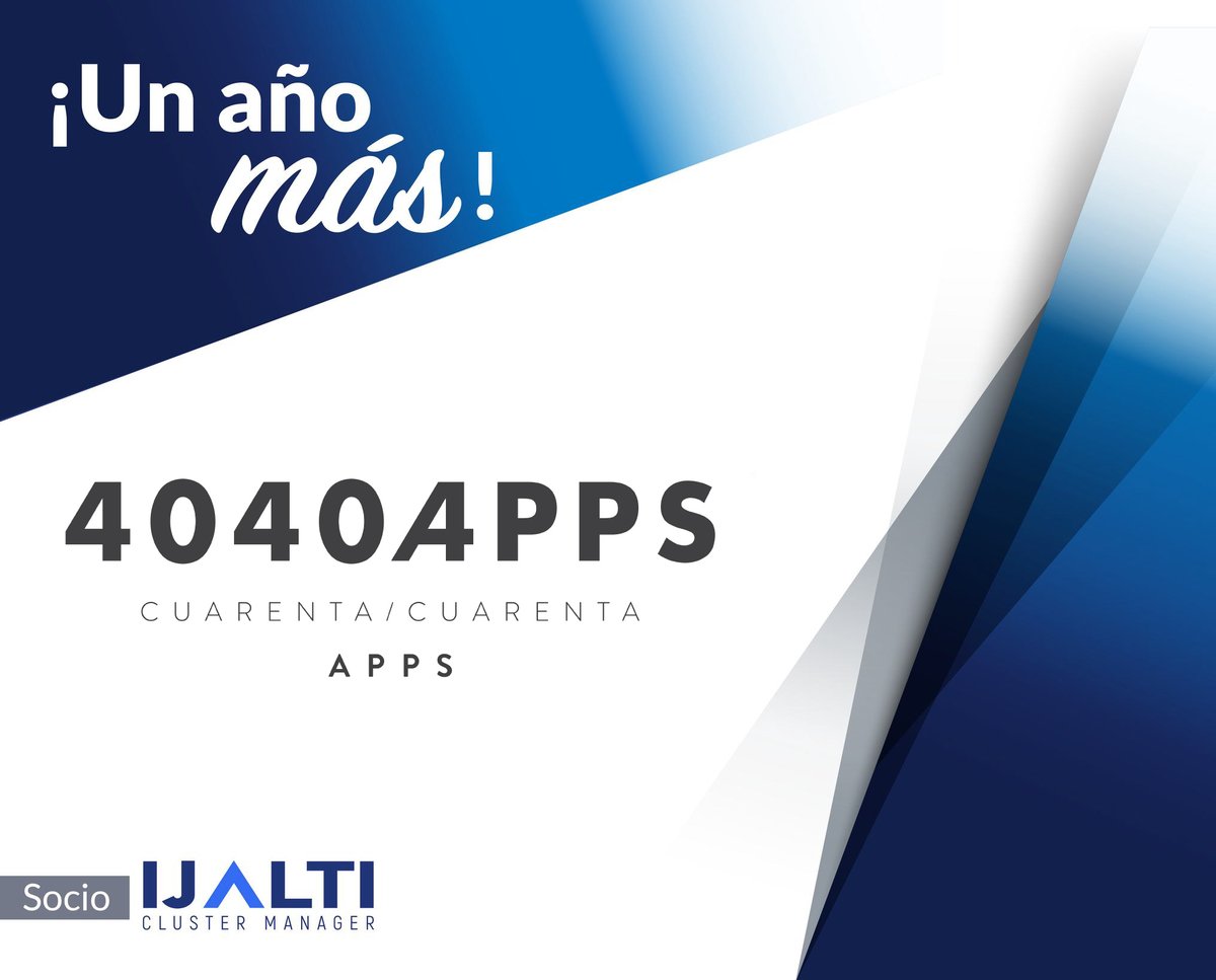 4040apps's tweet photo. Recientemente cumplimos un año más de ser socios de @IJALTI 👏👏
¡Somos una #empresa comprometida con las buenas prácticas y generación de resultados! Por supuesto, a través de 😉 #apps  
¿Ya nos conoces? 👉https://t.co/1avYmaozKs 
#FelizJueves https://t.co/8m1OHICExt