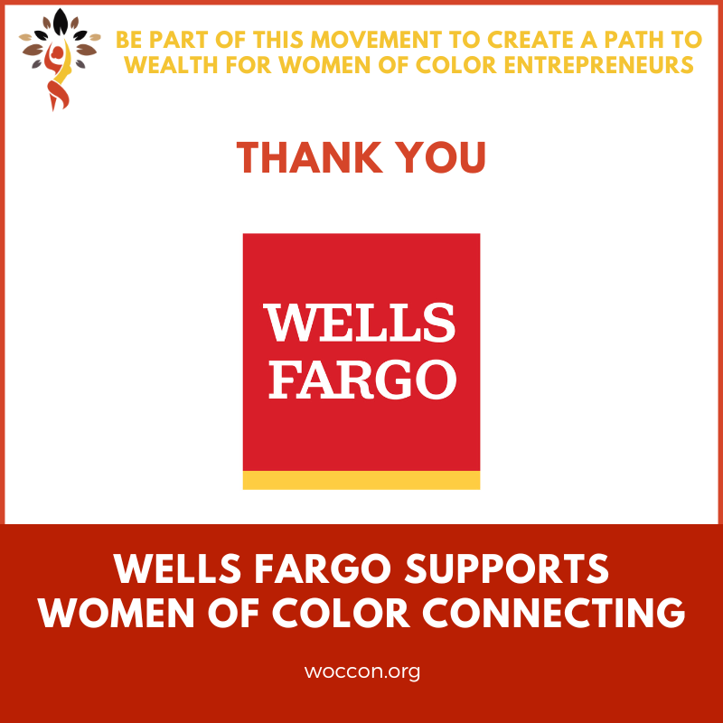 woccon's tweet photo. We would like to thank @WellsFargo for supporting our Women of Color Connecting initiative and helping to close the opportunity gap for women of color entrepreneurs.
#woccon #womeninbusiness #inclusionmustbeintentional https://t.co/00Hjhw6h1m