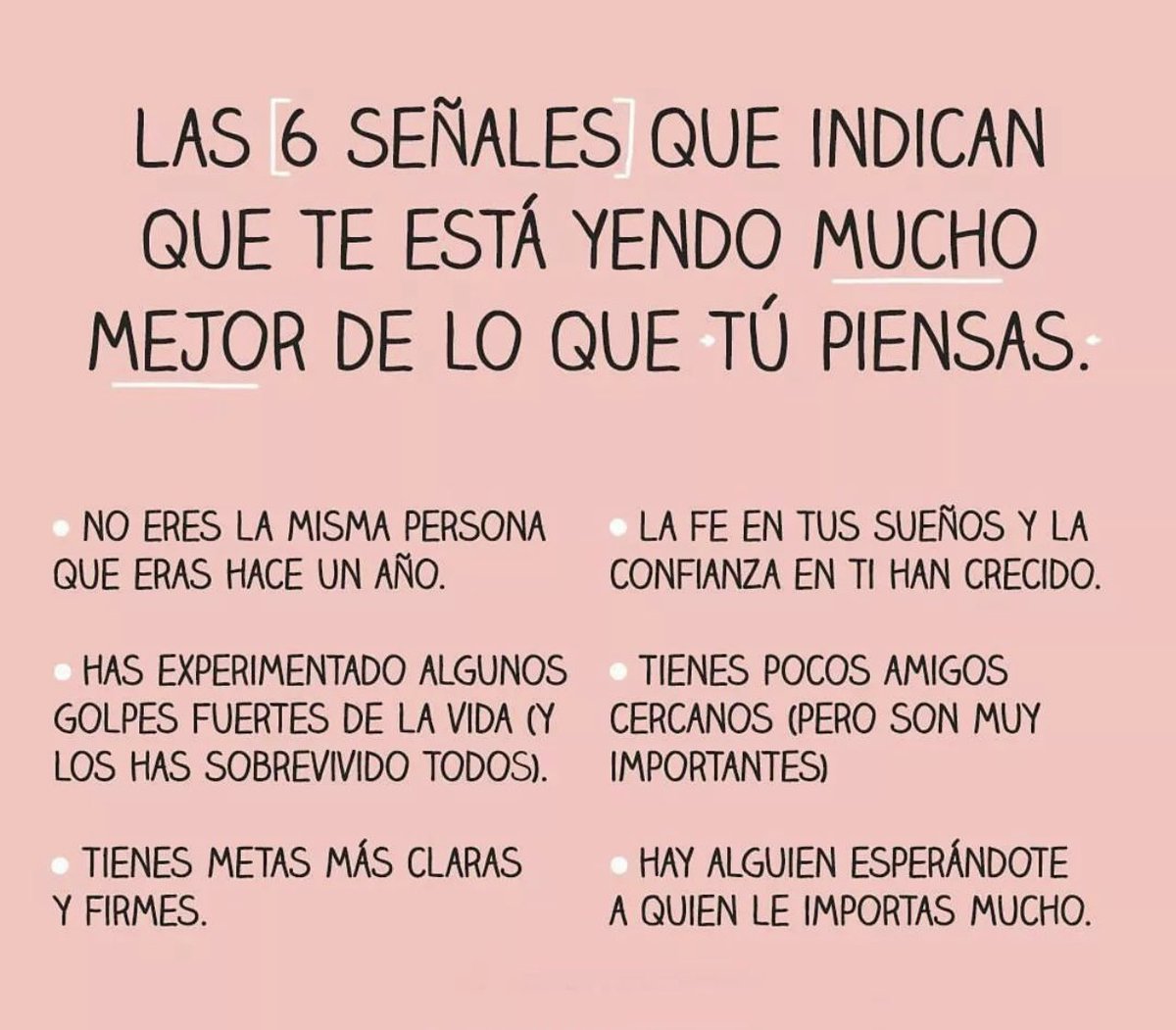 Me ha encantado ver que,hasta contestando”sí”en algo que supone haber sufrido,puede ser positivo si te lo propones 💪🏽
Mi padre siempre me decía”que tengas tu suerte”.
Trabajándola,mereciéndola y haciendo cosas buenas,llega aunque parezca “suerte”.
Ojalá contestéis muchos ✔️