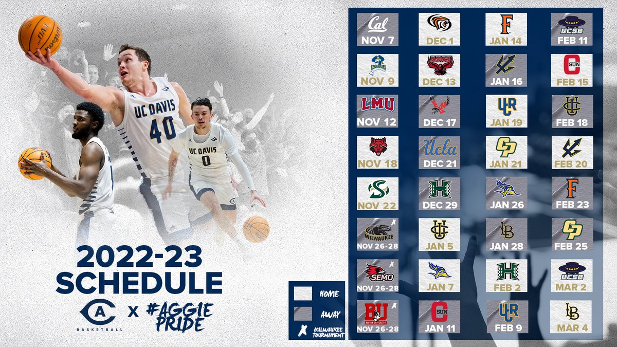 The 2022-23 schedule is LIVE! ⚡️Follow the link below to pick up your season tickets and catch the Ags all season at University Credit Union Center. #GoAgs

🔗: bit.ly/3pfDhSs