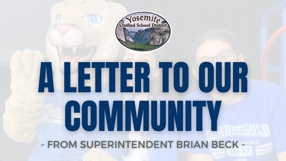 Our new Superintendent, Brian Beck, would like to welcome our community to the 2022-23 school year! We invite you to read his letter to the community: drive.google.com/file/d/1TgZosa…