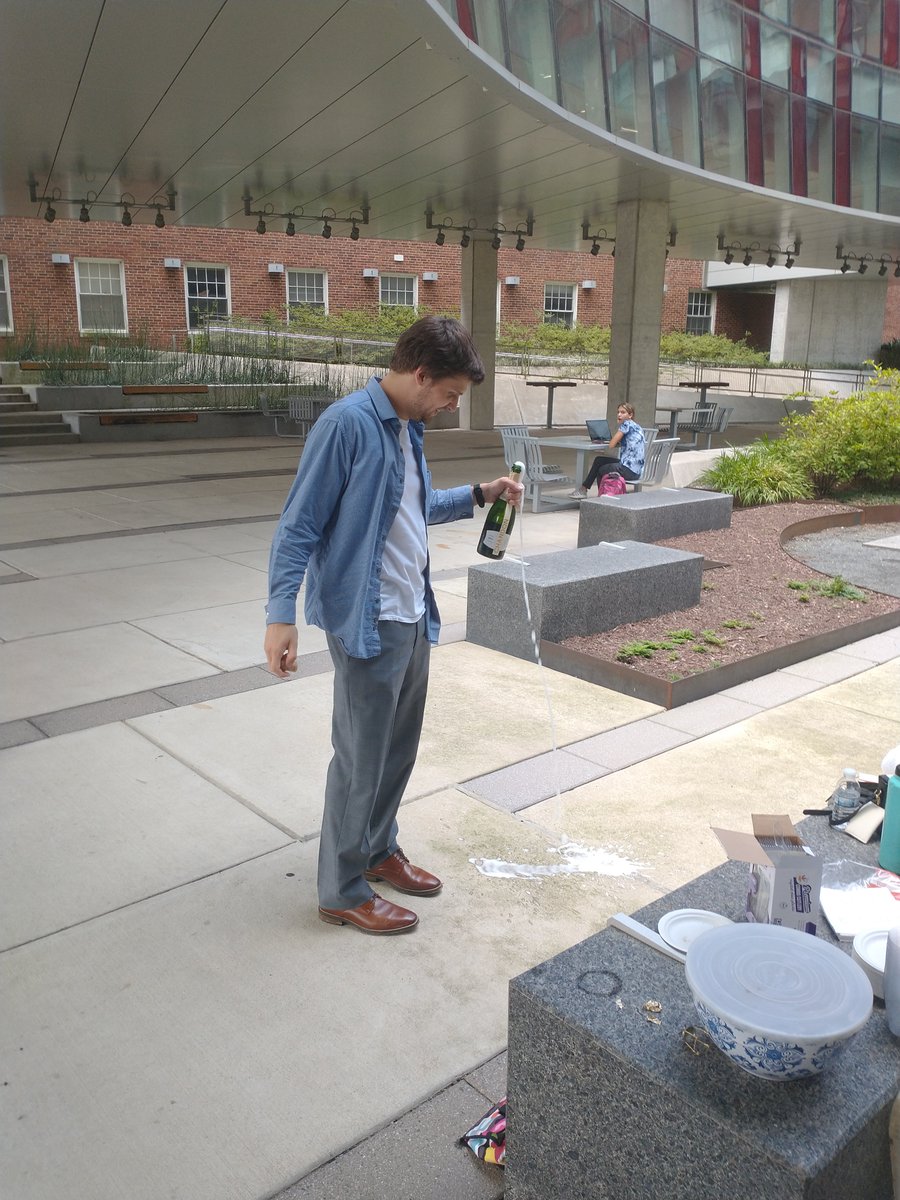 Congratulations to Dr John Hannegan <a href="/Nhoj_Nagennah/">John Hannegan</a> who successfully defended his thesis on "Experiments with Frequency Converted Photons from a Trapped ion" today! <a href="/JQInews/">Joint Quantum Institute</a> @UMD_IREAP #ions #quantum