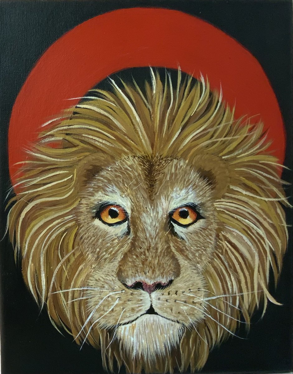 HUGE⭕️news! My mum <a href="/crypto_grams/">Crypto Grams</a> has created a fantastic nft in appreciation of the #ecomifam &amp; #vevefam. This hand painted acrylic on canvas is available for .01 eth &amp; only 1000 copies will ever be available! Appropriately titled "King of the Jungle". 

🧵👇

#nft #NFTMintAlert