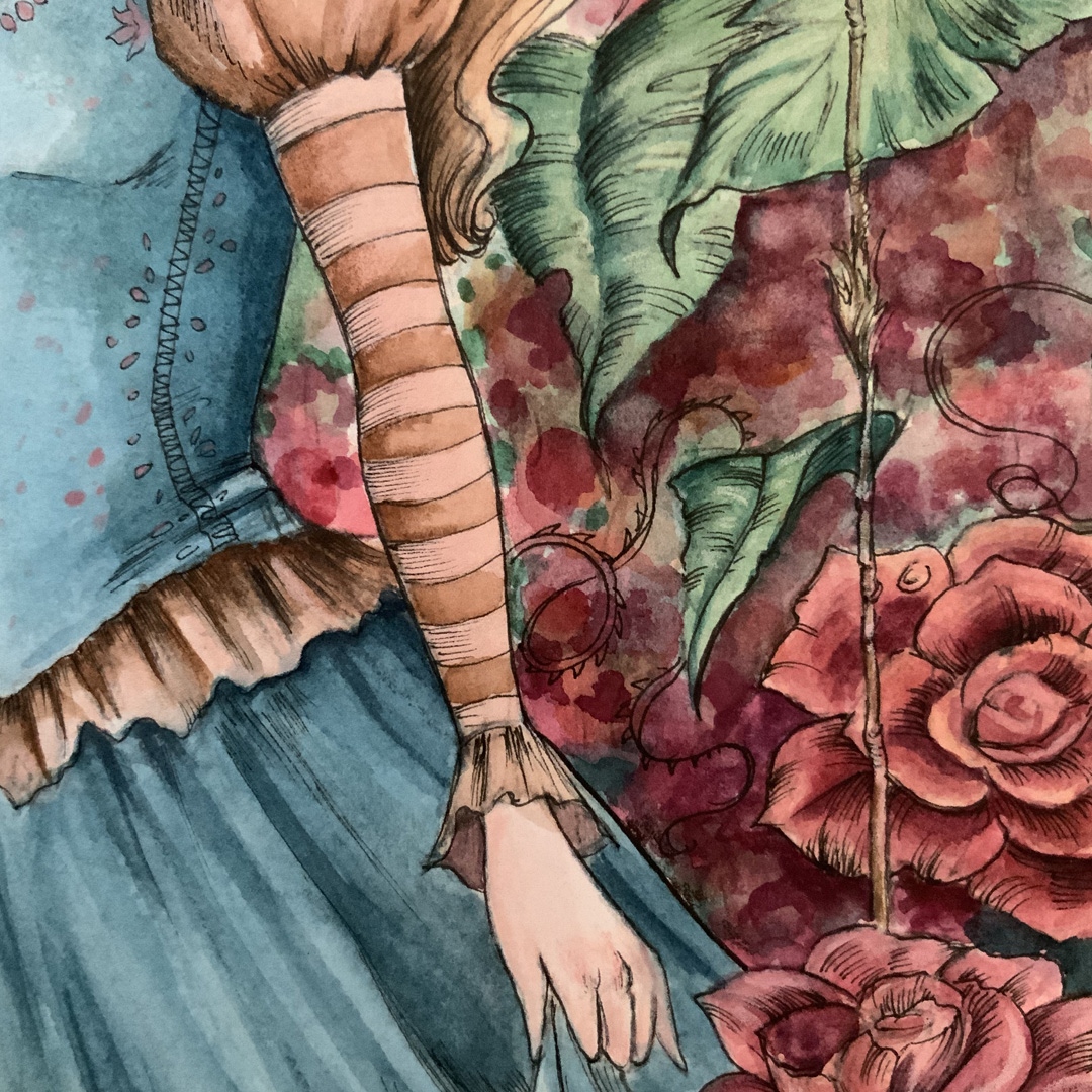 gingerjess25's tweet photo. Found some ink and watercolor illustrations from a few years back! Here is an Alice in Wonderland illustration inspired by Arthur Rackham &amp; Lewis Carroll
#watercolors #arthurrackham #lewiscarroll #inkdrawing #aliceinwonderland #bunny #characterillustration #fairytales https://t.co/ebQGjMnOxB
