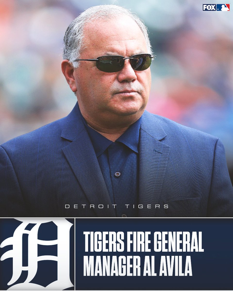 MLBONFOX's tweet photo. The Tigers announced they have parted ways with Executive Vice President and General Manager Al Avila https://t.co/LyrgZkUmEd