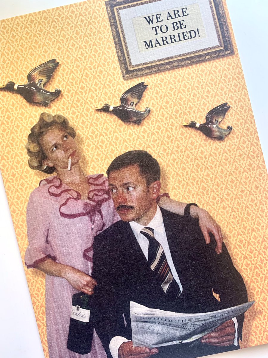 Many moons ago I agreed to make Royal Flush Plumber the happiest man alive.

These eye-popping invites were rapturously received by the fortunate few who attended our fairytale wedding.