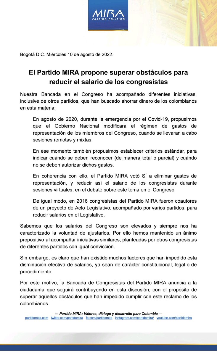 Partido MIRA tweet media