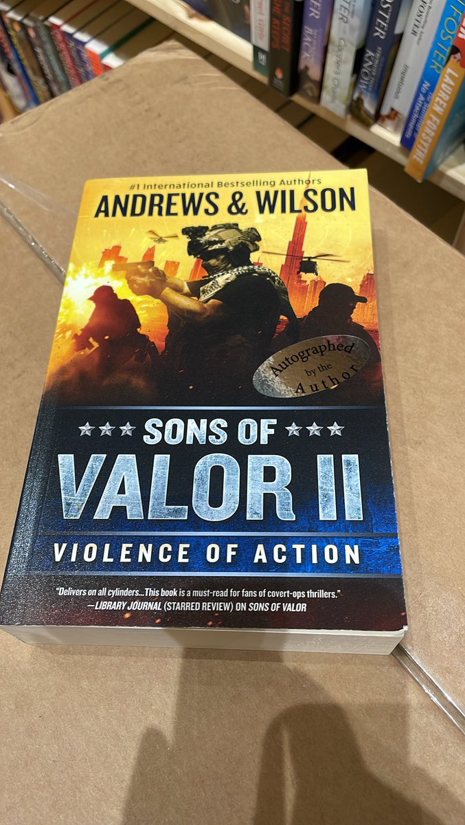 Back in stock!  We have signed copies of @andrewsandwilson Sons of Valor II 
Shipping available. 
#thebookdragonshopstauntonva #indiebookstore #veteranowned #shoplocal @bestthrillbooks @blackstonepublishing #signedbooks