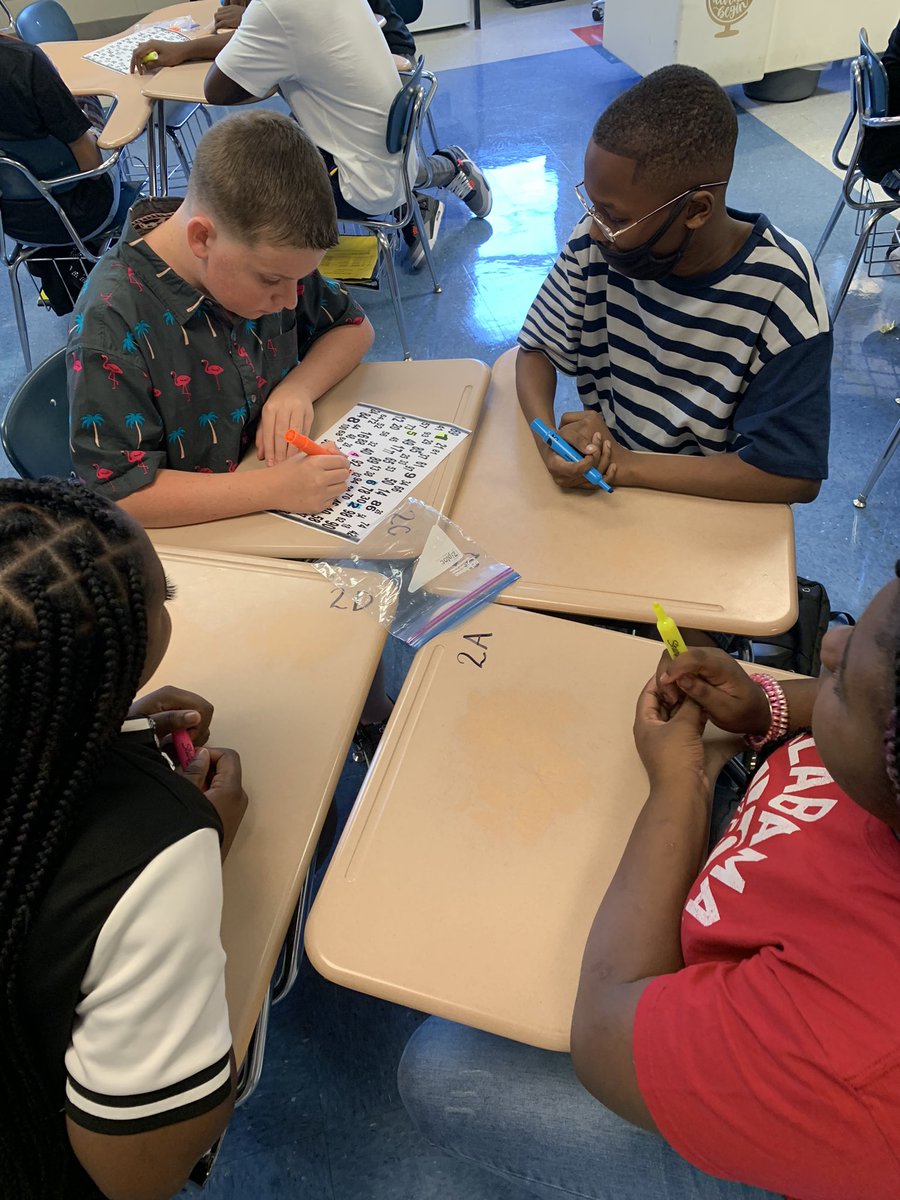 MrsCollsenMath's tweet photo. Day 1: #100Numbers Task with students discovering “what does group work look like?” #hillcrestMSpats #mtbos #iteachmath https://t.co/gsggVVXMNu