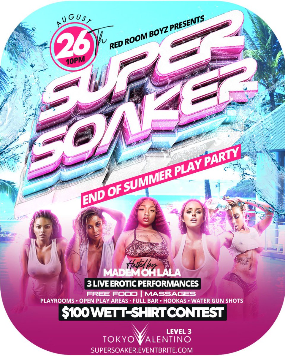 HushAtl's tweet photo. LADIES: We giving away $100 on August 26th 
WET TSHIRT CONTEST 💰💦💰💦💰 https://t.co/PdB3nYoyP9
