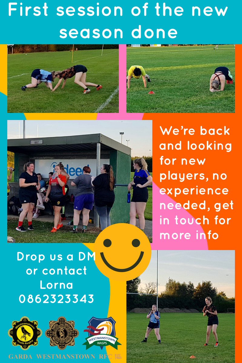 WomensGRFC's tweet photo. We’re back and open to new players. 
Everyone is welcome, no experience needed and you don’t need to be a guard to play with us. 💪🏼 @LeinsterWomen @IrishWomens https://t.co/iPEmwF1lap