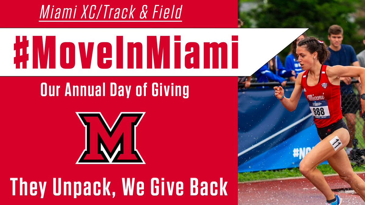 #MoveInMiami is Thursday, August 18th, but you can help make a big impact ahead of time! Join us in supporting Miami Track &amp; Field and Cross Country here: Men's:  miamiathleticfund.org/MIMMTFXC   Women's:  MiamiRedHawks.com/MIM21TFXC
