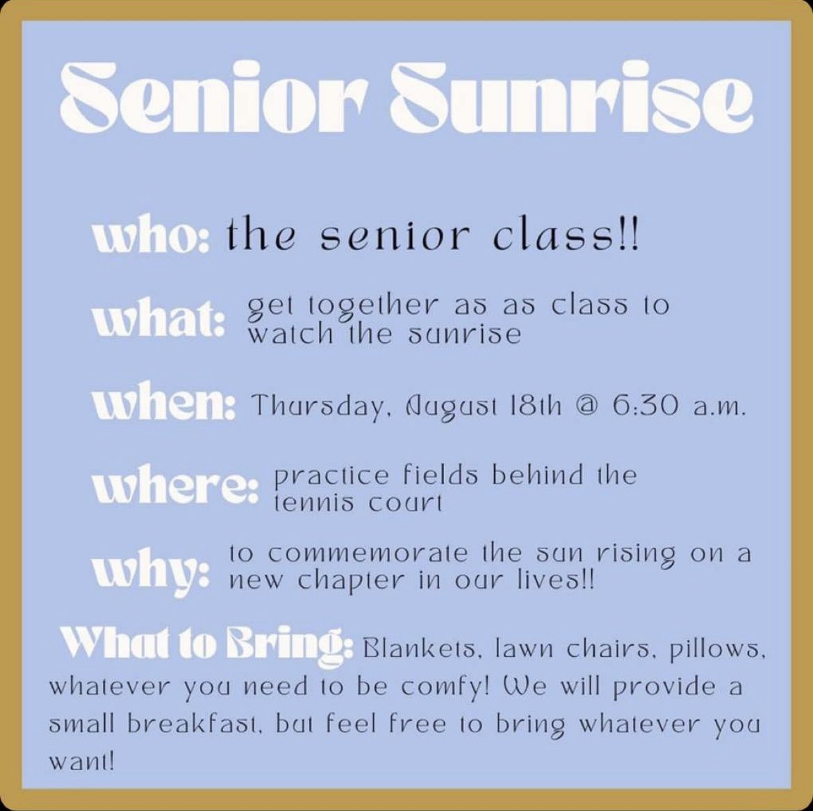 ❕SENIORS❕
spread the word to kick off senior year!