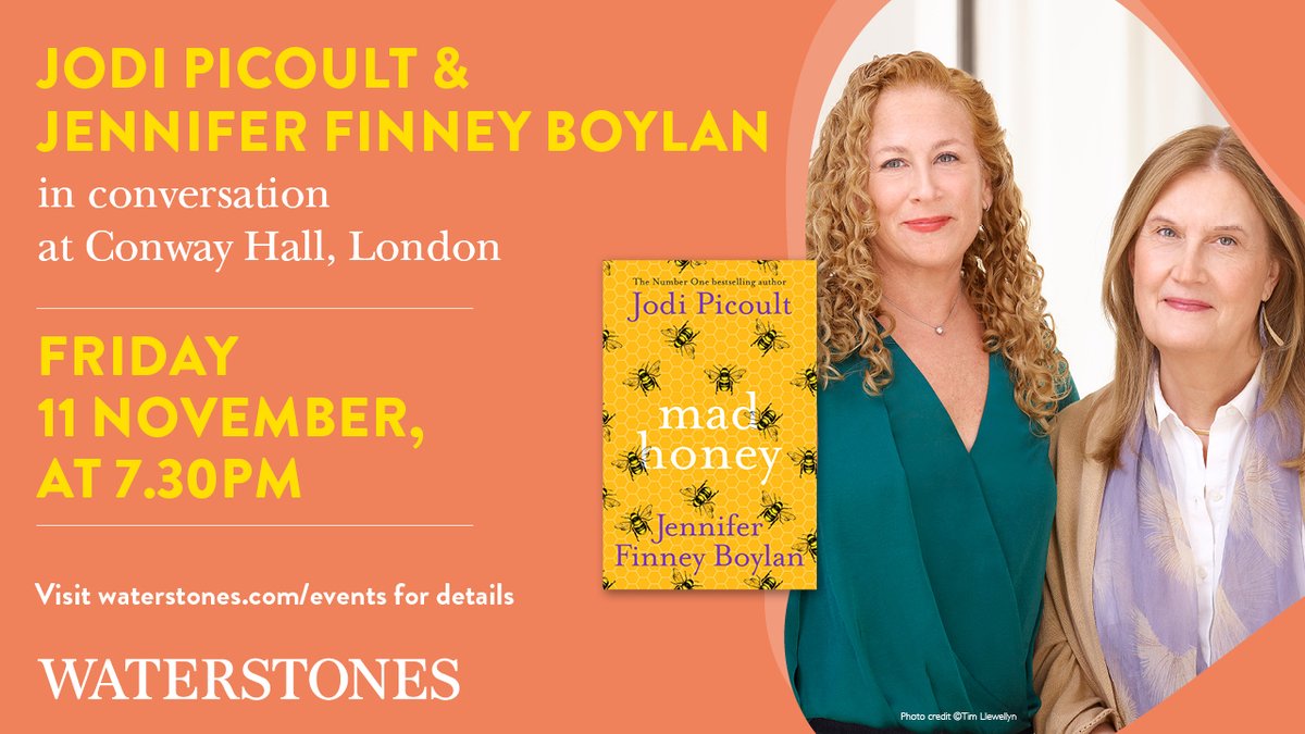 Waterstones's tweet photo. Join bestselling authors @jodipicoult and @JennyBoylan at London’s Conway Hall as they discuss their new novel Mad Honey, a moving and powerful exploration of the secrets we keep. Details here: https://t.co/xSgitFlfVm https://t.co/Koq68135xP