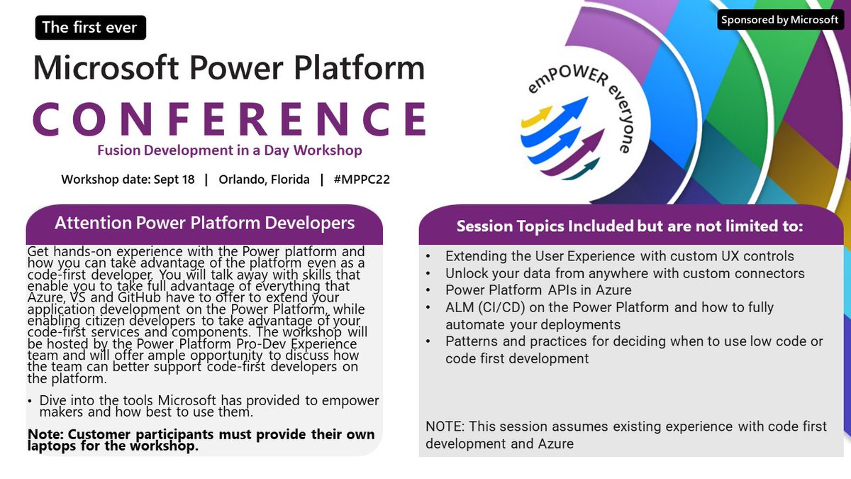 AkaDrNo's tweet photo. Hello #powerplatform Developers! Join @kkanakas, Per G. Mikkelsen, Nalini Mehta and others from the Microsoft Product Group at the #MPPC22 Fusion Development Workshop!

Register Today! https://t.co/dKgaltNifK

#microsoft #powerappsdevelopers #powerapps #powerautomate https://t.co/6UIayR6Wsd