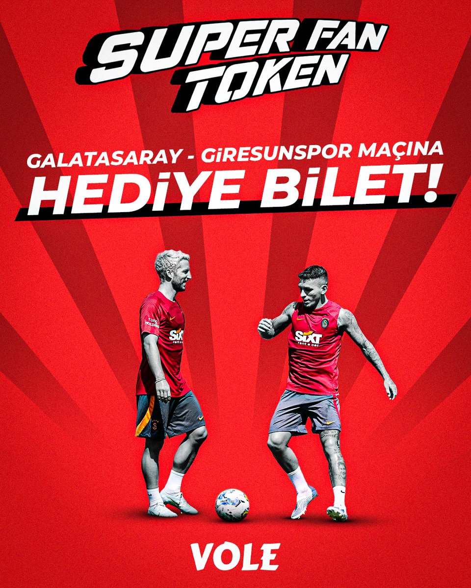 🎁Galatasaray-Giresunspor maçına 5 kişiye maç bileti <a href="/superfantoken/">SuperFanToken</a>'dan hediye!

👉 <a href="/superfantoken/">SuperFanToken</a>'ı takip et.
👉 Bu tweeti RT'le.
👉 Galatasaray-Giresunspor maçını yerinde izleyecek 5 şanslı kişiden biri olma şansı yakala!