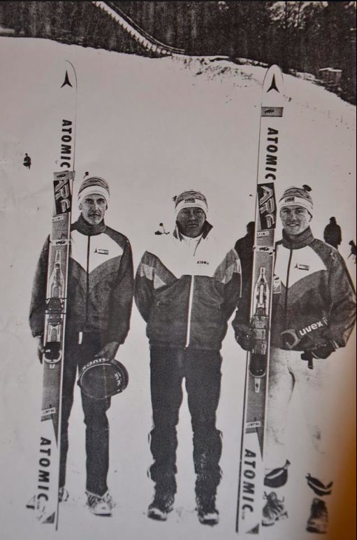 GBR Ski Jumping Team 1989 training in Isny im Allgau, Germany