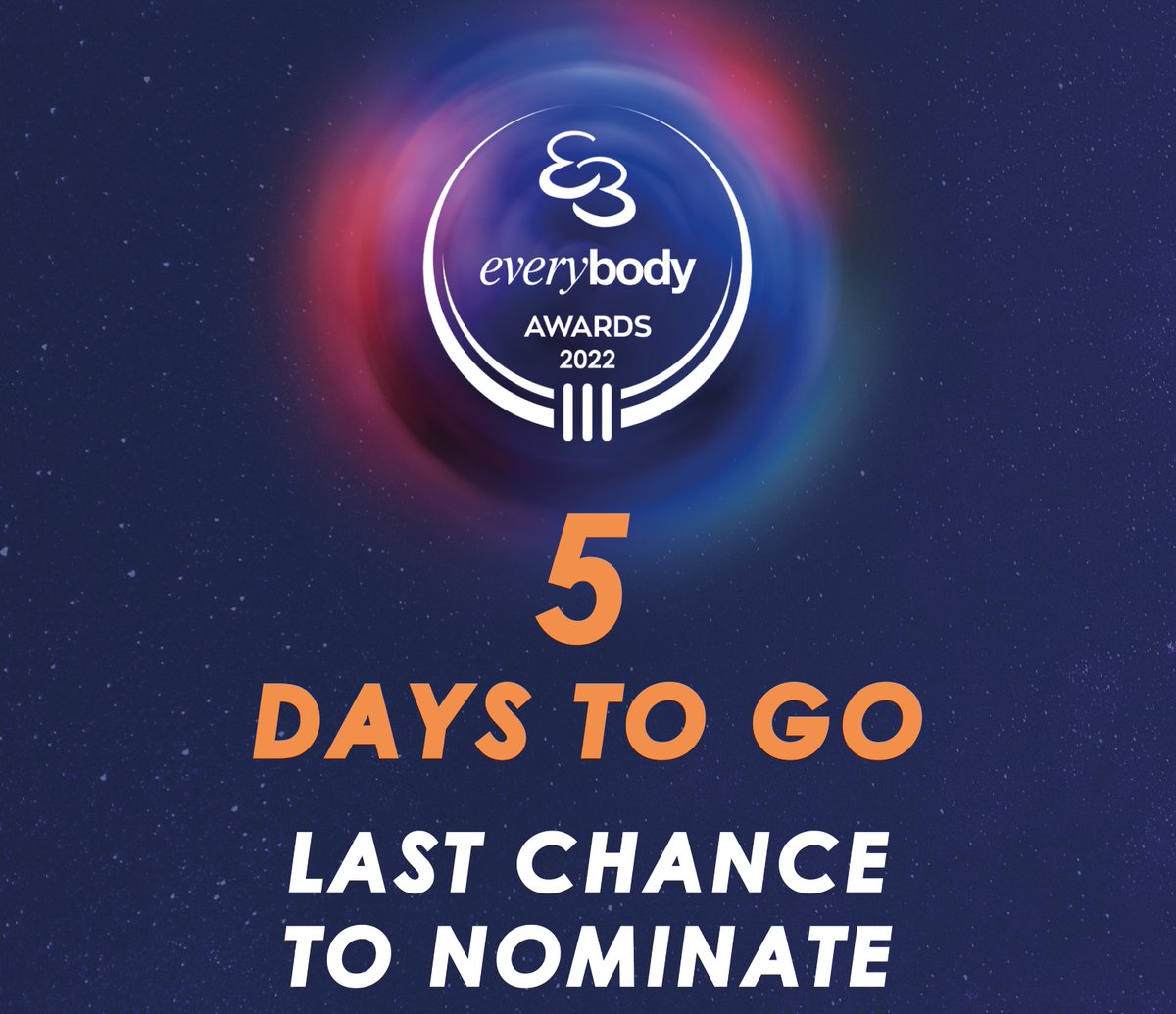 Do you know someone who made an impact over the last 12 months? Did they support people in being healthy and active? 🏆⁠🏅⁠
⁠
Nominations are closing THIS Monday so act fast to make sure your nominee’s are recognised ⁠- everybody.org.uk/about/everybod…
⁠
#awards #cheshire