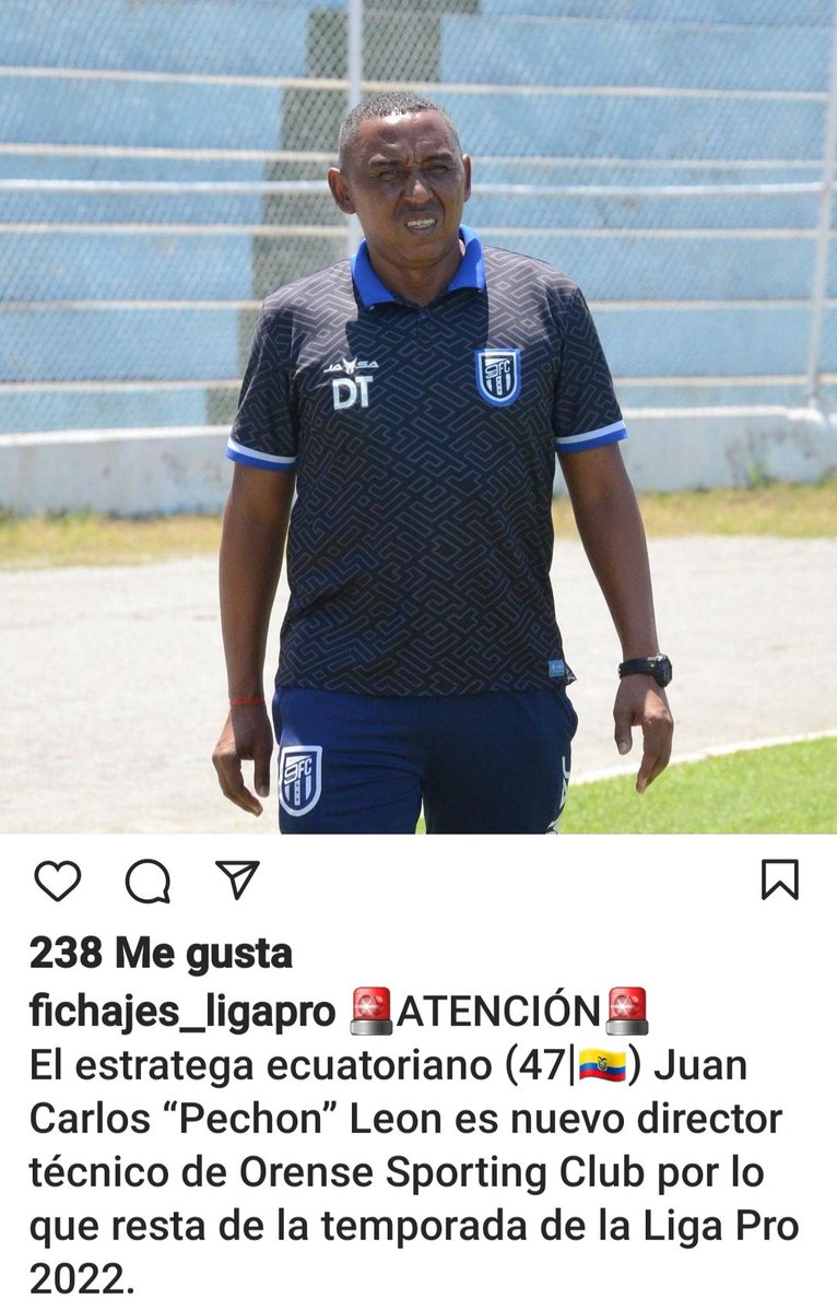 ross_hotma's tweet photo. El pechon León es nuevo Dt del #Orense para lo que resta de temporada. https://t.co/i5VnTHUqsN