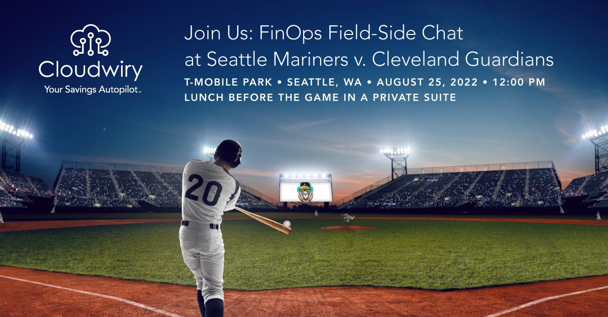 cloudwiry's tweet photo. In #Seattle? You're invited to lunch and a #FinOps Field-Side Chat in a private suite at #Mariners v. #Guardians on Aug. 25. Industry experts Dieter Matzion &amp; @gdevouthon discuss how to optimize your #cloud infrastructure https://t.co/E8Ktdu7Z0M

#cloudfinancialmanagement https://t.co/G17DYHLmHU