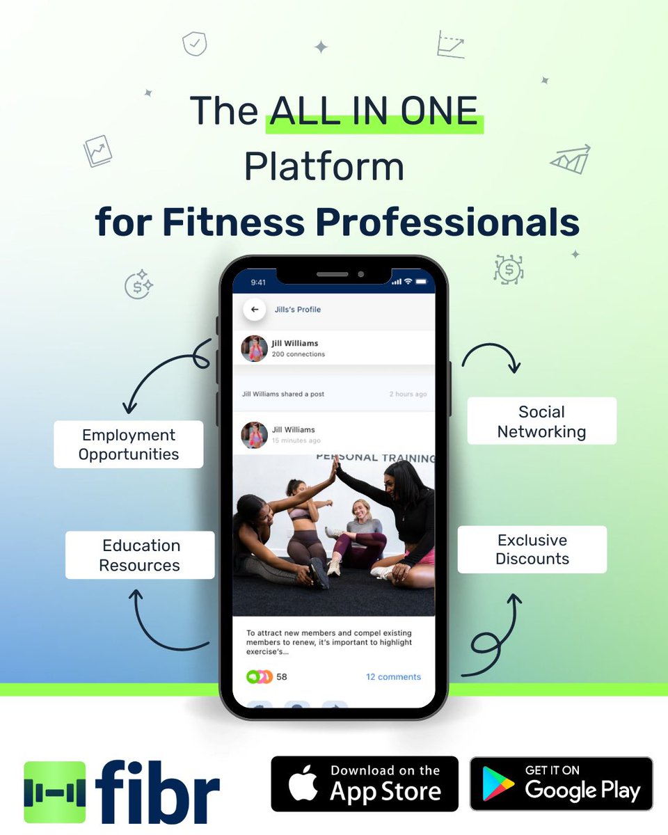 fibr_fit's tweet photo. 🔥Looking to take your fitness career to the next level?

Network, grow your education, redeem exclusive discounts and apply to the best jobs in the fitness industry only on fibr! 
📲Download today and create your FREE profile! Link in bio😉 https://t.co/mQUwONVYaq