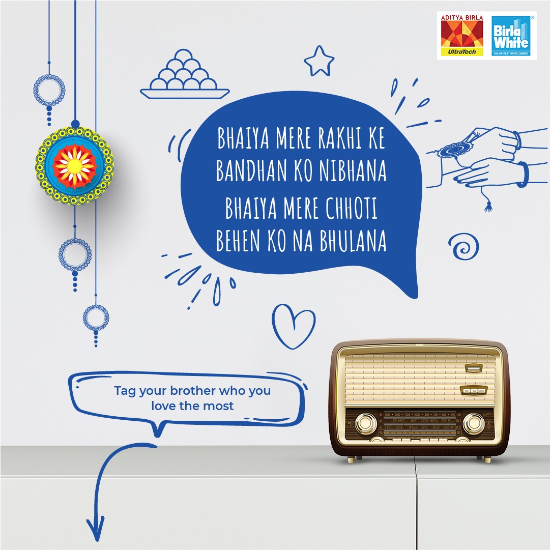 BirlaWhite's tweet photo. We have a song to celebrate every kind of bhai behen ki jodi! Here's wishing you all a very happy rakshabandhan!
#BirlaWhite #WallCarePutty #RakshaBandhan2022 #Rakhi #TopSongs #Protection #Care #WhitestWhite https://t.co/wH7bhdArEq