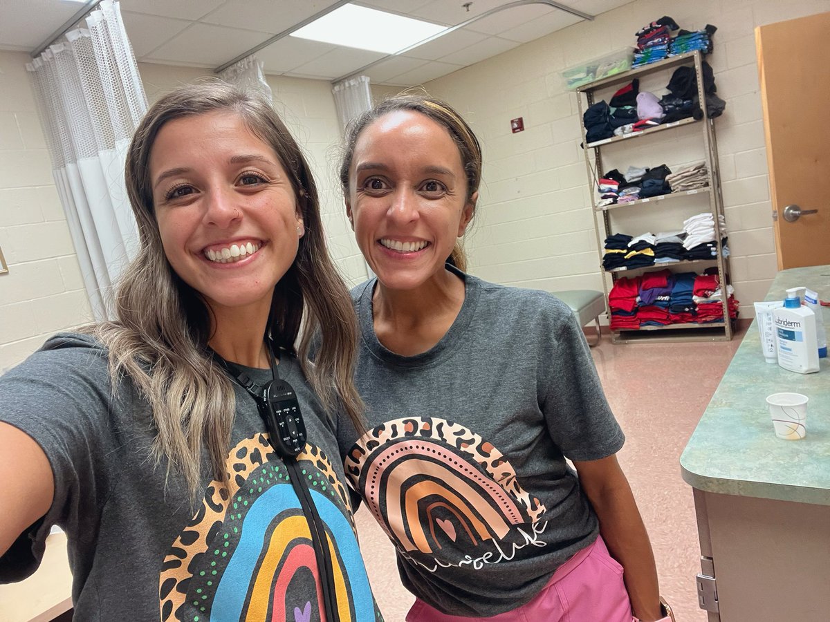 Twining with Nurse Angie on the first day of school 👯‍♀️ #firstdayofschool <a href="/3rdVme/">3rd Vme</a> <a href="/VMEPatriots/">Veterans Memorial Elementary</a>