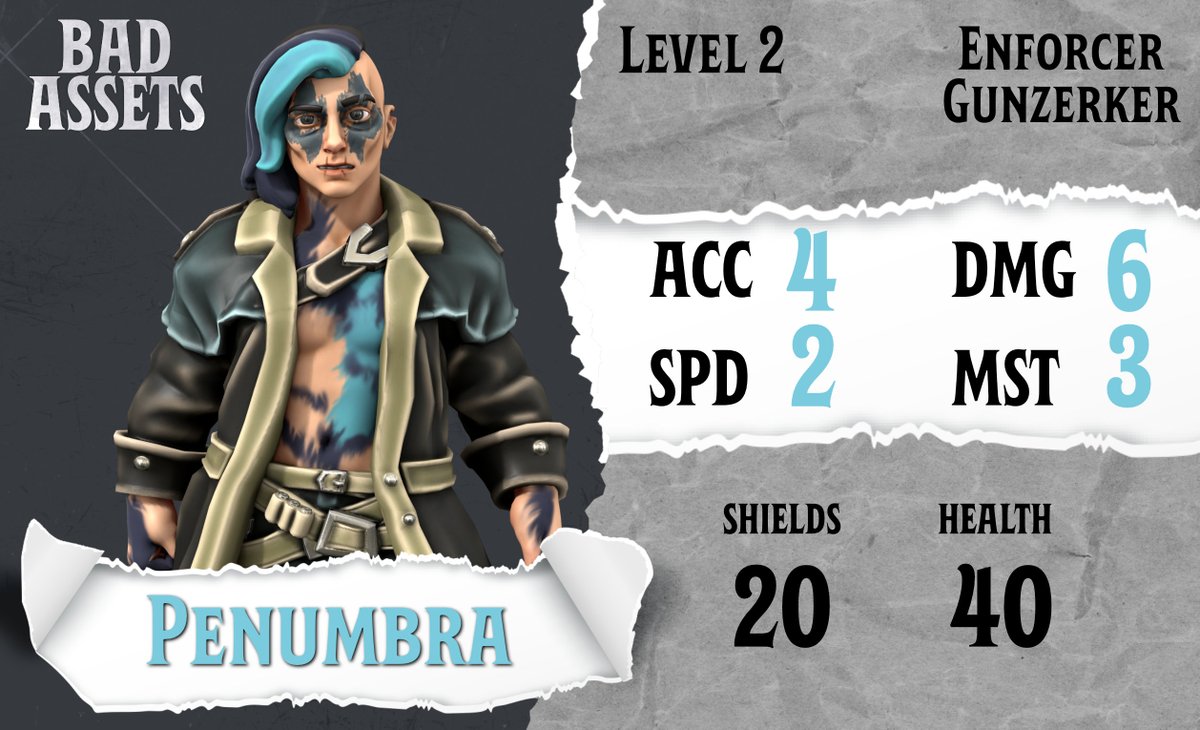 BadAssetsPod's tweet photo. Double trouble on characters today.
Played by @JulezPanda3 is Penumbra, an Enforcer Gunzerker whose real name is as mysterious as his wrestling past.
Listen to the trailer now and catch the first episode this Thursday, August 11th.
https://t.co/sZcQCUy9X6 https://t.co/7nO2dfFcPx