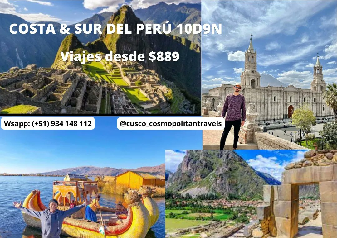 CuscoCosmo's tweet image. Conoce la cultura de Perú tenemos los paquetes que se adapten a tus preferencias. 🖐️🇵🇪🙂
