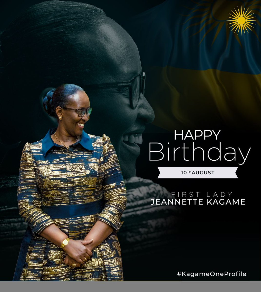 Mukazibera's tweet photo. Joyeux anniversaire à notre  @FirstLadyRwanda Madame Jeannette KAGAME : Longue et Heureuse  vie à VOUS . TURABAKUNDA 💓 https://t.co/VO3n7OAcPz