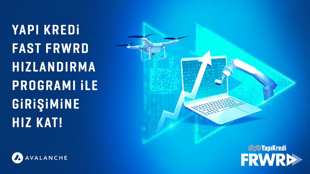 Avalanche iş birliğiyle Blockchain teknolojileri ile ürün ve hizmet geliştiren girişimlere destek sağlayacağımız Yapı Kredi Fast FRWRD Hızlandırma Programı çok yakında başlıyor. Daha fazla bilgi için takipte kalın.