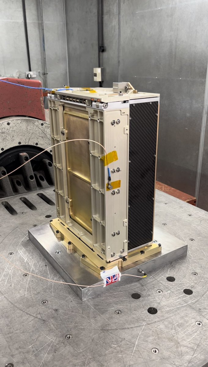 The <a href="/Moxyio/">Moxy.io</a> Earth Orbit Satellite during random vibration testing earlier with <a href="/maverick_space/">Maverick Space Systems</a> at <a href="/ExoboticsUK/">Exobotics</a>!

We are grateful to be working with such amazing partners for mission management and execution!

$XI #XI #XiProtocol <a href="/YourTimeInSpace/">Your Time in Space (XI Protocol)</a> <a href="/ExoboticsUK/">Exobotics</a> <a href="/GeometricEnergy/">Geometric Energy Corporation (GEC)</a>