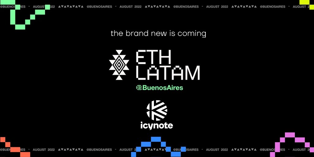 IcynoteW's tweet photo. We want to announce that #Icynote will be present at #ETHLatam Buenos Aires, which will take place from August 11 to 13 at the Buenos Aires Convention Center.
This one of the most important #Crypto events in the world.
The brand new is coming! https://t.co/STydvoLd2k