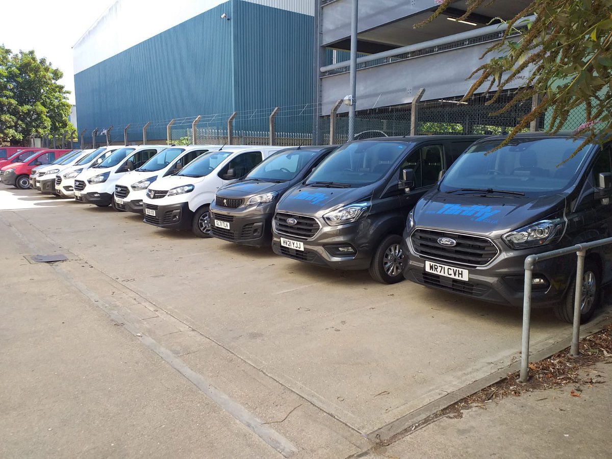 Vans that Royal Mail have hired for agency workers to use to break our strike. Apparently they have money 🙄 The whole movement needs to stand by your postal workers. #StandByYourPost