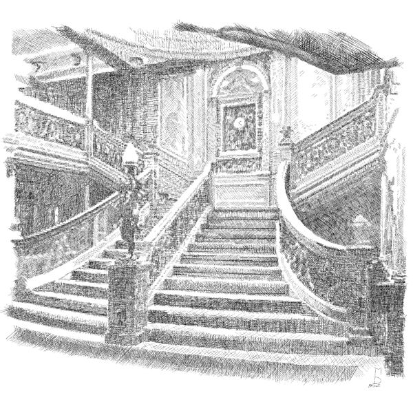 StudioDodd's tweet photo. New artwork for sale! - "Titanic Grand Staircase" - https://t.co/xcfAEmhWik @fineartamerica https://t.co/51N7DgTT18