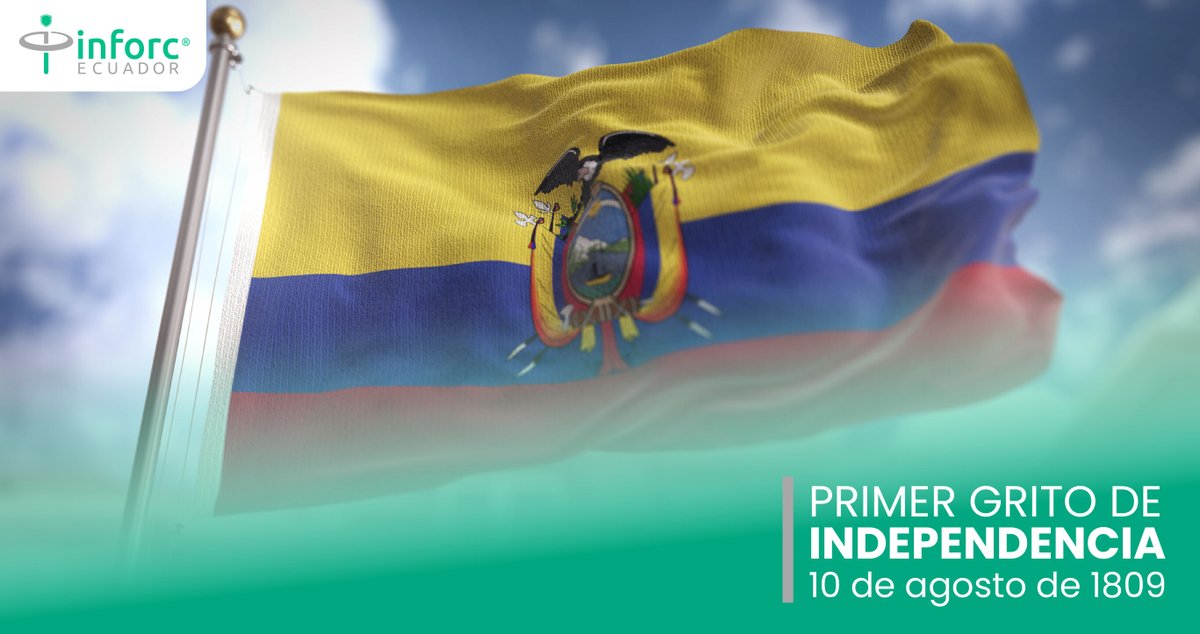 inforc's tweet photo. Recordamos el Primer Grito de Independencia que encendió la historia de nuestro Ecuador 🇪🇨, una nación orgullosa, libre y llena de gente valiente.

#InforcEcuador #Ciberseguridad #213AñosDeIndependencia https://t.co/F4NEuKgPPx