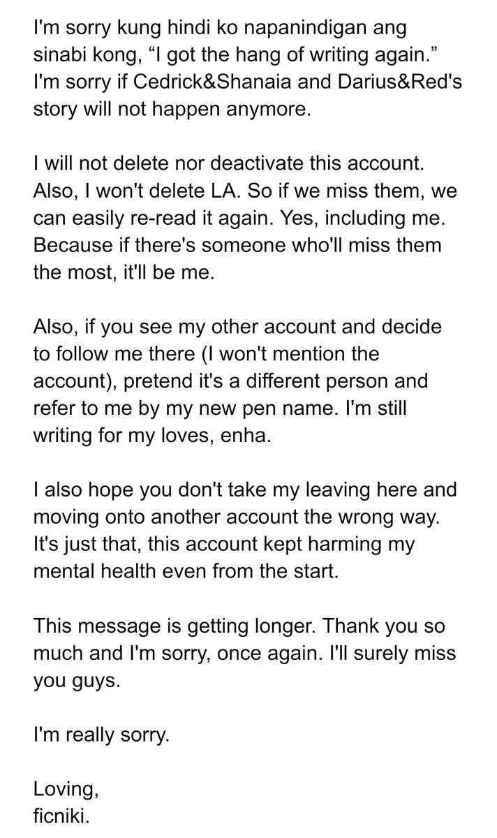 ficsniki's tweet photo. thank you and I'm really sorry. https://t.co/u7RAAnlcJn