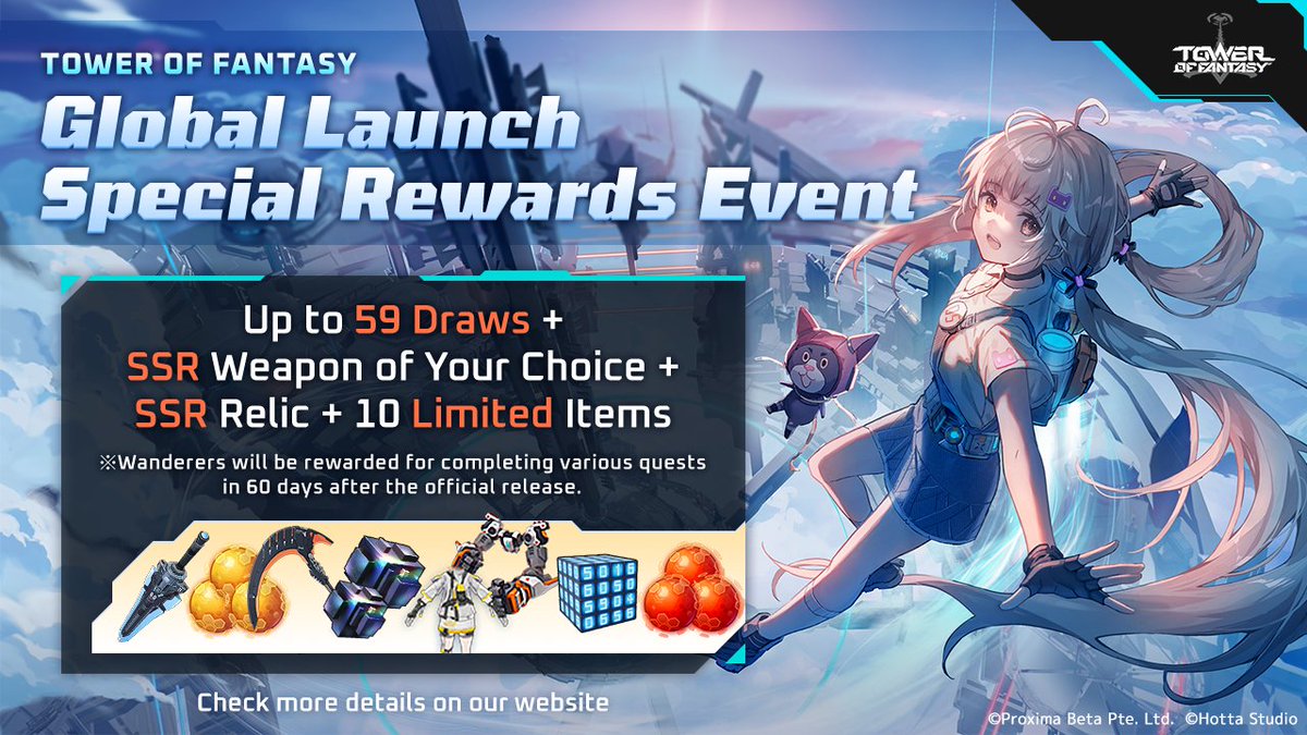 Tower of Fantasy on X: You've been waiting for long enough! It is finally  time to release the launch date for #ToF! 🥳 #TowerofFantasy will launch on  August 10th, at 5 pm