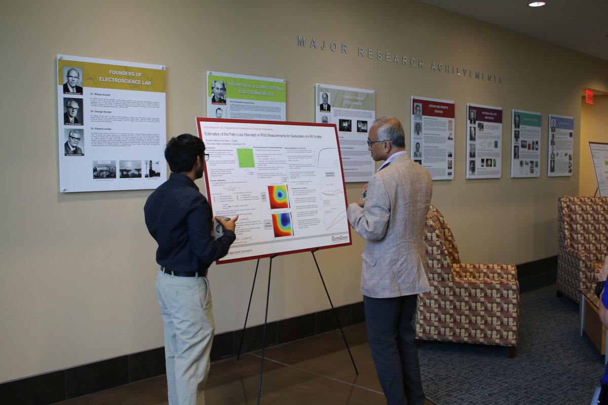 ElectroSciOSU's tweet photo. It was great to host new @OhioStateECE chair, Balasubramaniam Shanker, last week at our annual CERF meeting. Some of our researchers and students were able to share some of the awesome work being done at ESL! https://t.co/ztmrYeeim6