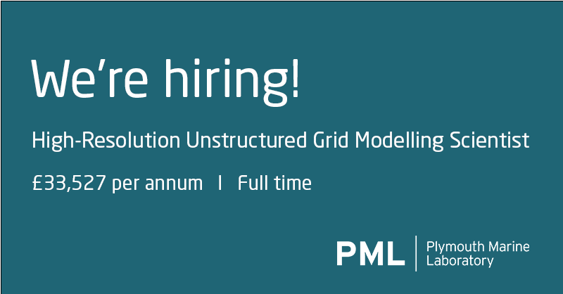 PlymouthMarine's tweet photo. Another #ComputerModelling job - last chance to apply! 

This role will develop and apply coupled biogeochemical-hydrodynamic high-resolution models primarily based on #FVCOM to address a wide range of environmental issues, from renewables, to pollution: https://t.co/QrGBf5SLCa https://t.co/5KZ5cTGCVz