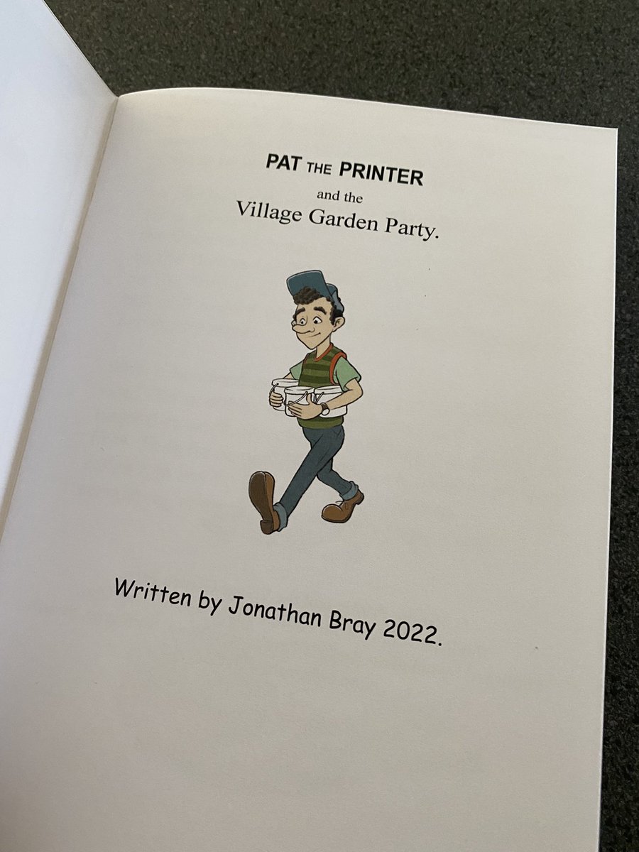 Learn2print's tweet photo. The big build up!! Pat the Printer children’s book. Available soon! Seeking a publisher. Book ready and illustrated. Isbn number now in place.  Contact Jon Bray - Learn2print https://t.co/DB4HOcz8Pz