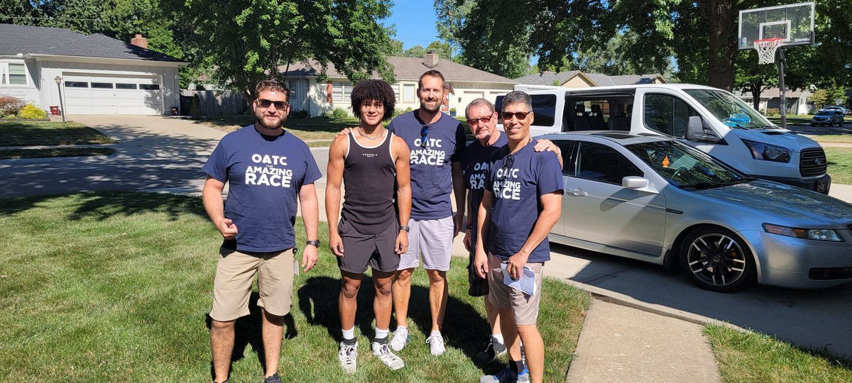 OATCWELDING's tweet photo. Former student and recent graduate Josh Hamblin helping the blue team score points for the @OATCRoadrunners Amazing Race https://t.co/laAVRAsp1O