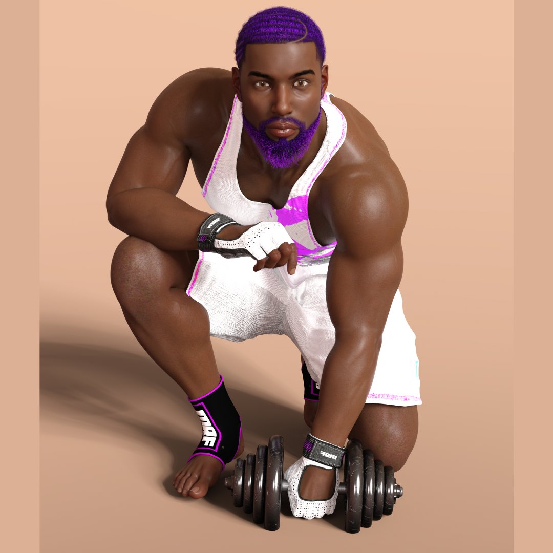 MetaRealFights's tweet image. Moussa Fighter Outfit Training, Blockchain GamePlay Coming Soon