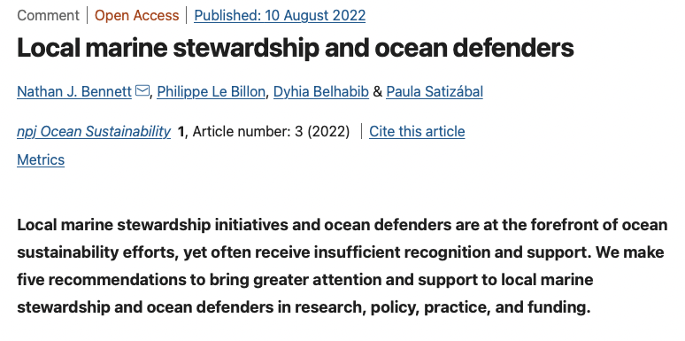npj Ocean Sustainability