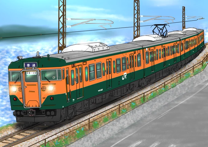 113系40N岡山車の湘南色妄想とおまけ①塗り替えただけ(案外違和感なくていいかも)②Hゴム周りを塗装③オタクの願望東海道線風④おまけ 四国 