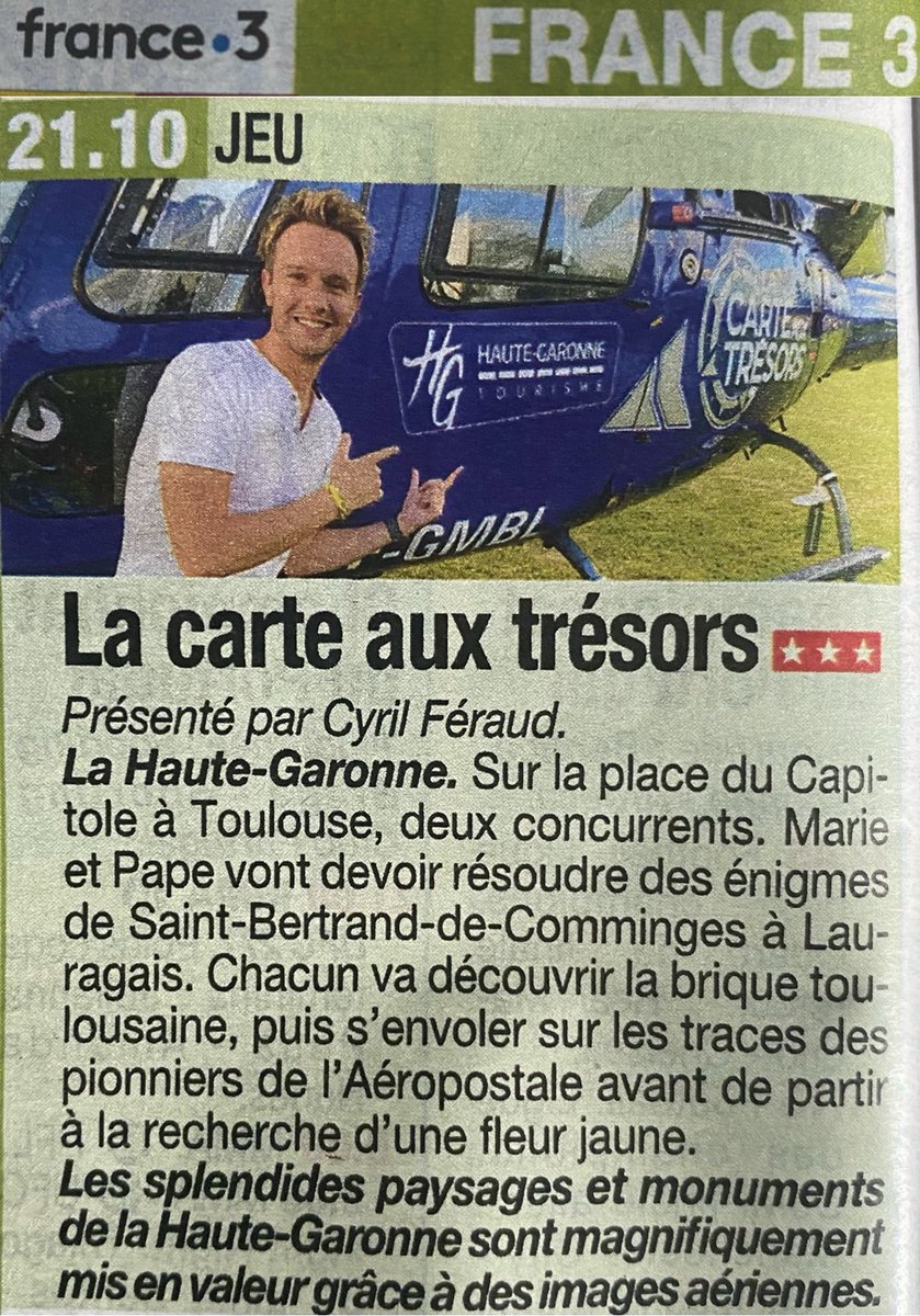 reivaxstgo31's tweet photo. Ce soir sur @France3tv rediffusion #Carteauxtrésors @HauteGaronne avec participation de @TourismeHG de magnifiques paysages et monuments magnifiés par les prises de vue aériennes #StBertranddeComminges #RieuxVolvestre #MartresTolosane #Lauragais #BriqueToulousaine #FranceMagique https://t.co/lRdsuE8Xrp
